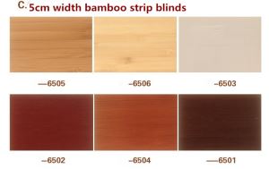 Natuurlijke tinten van bamboe venster Blinds
